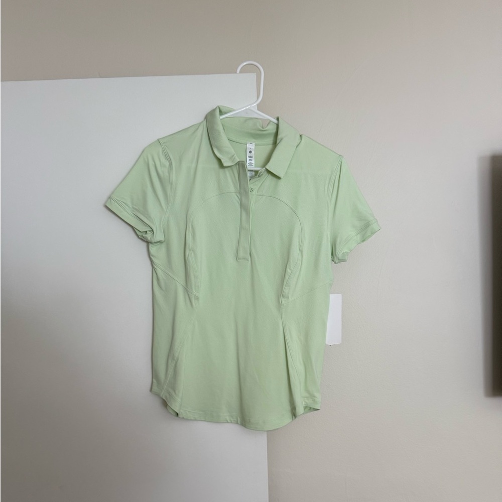 Lululemon Green Quick-Drying Short Sleeve Polo